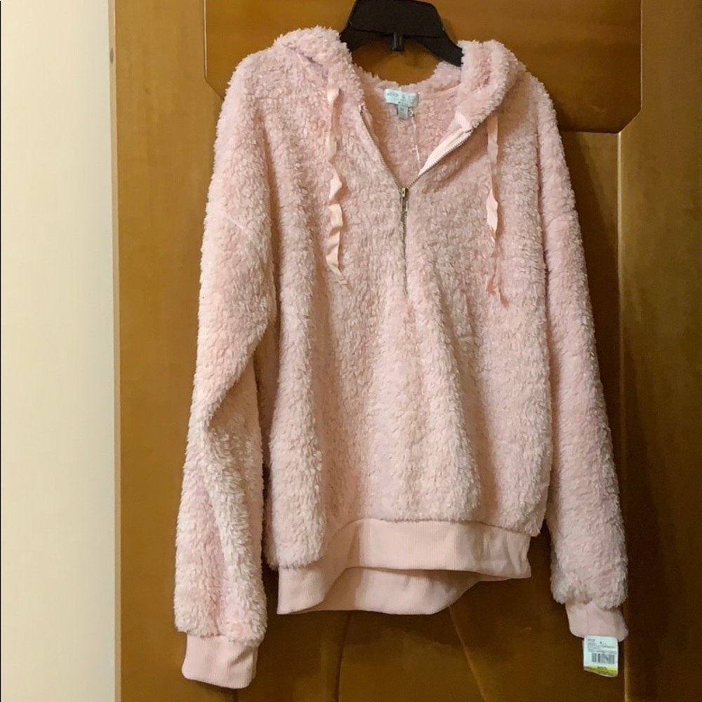 Cozy Pink Fleece Hoodie